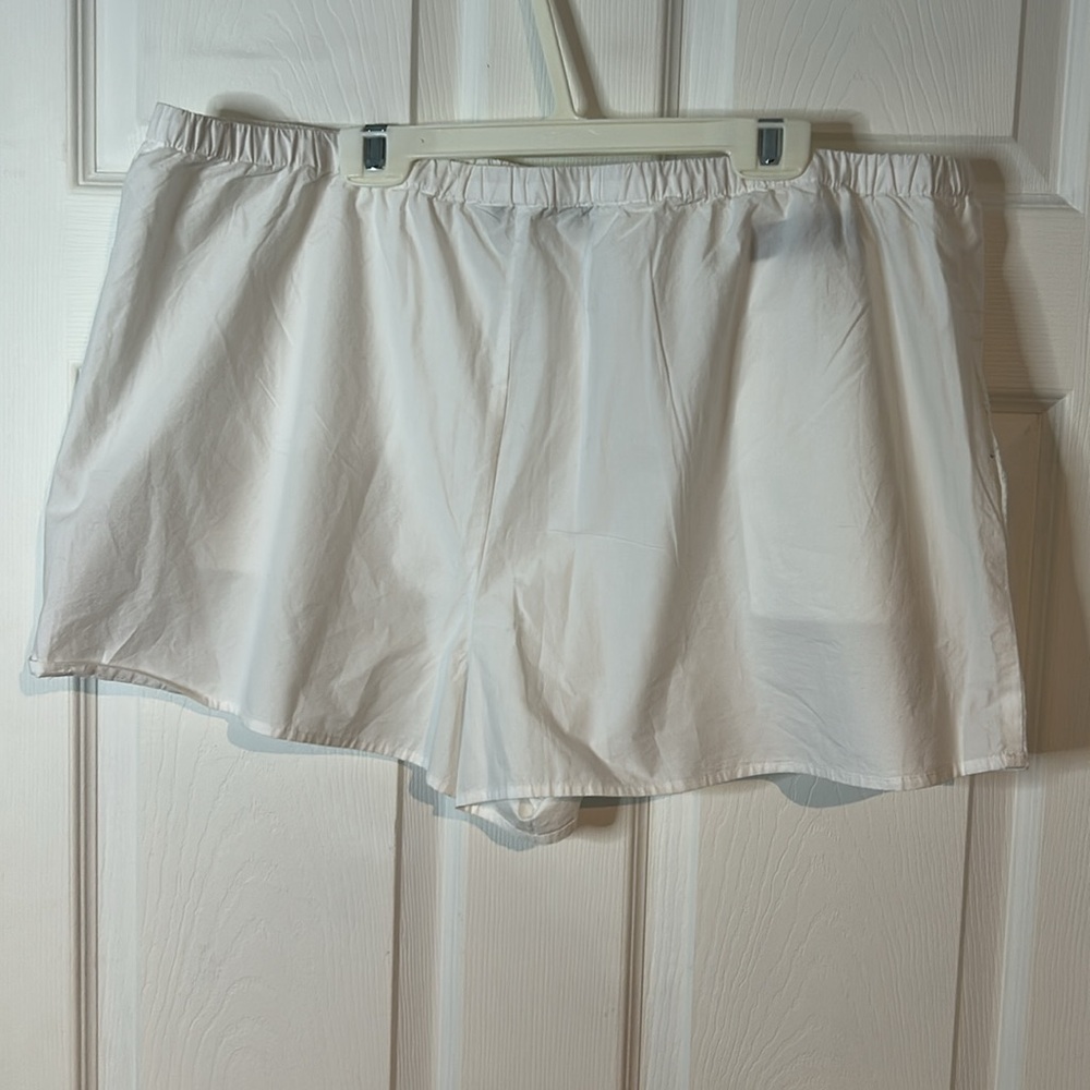 NWT Zara 100% cotton off white shorts with eyelet pockets in XXL - Picture 5 of 12